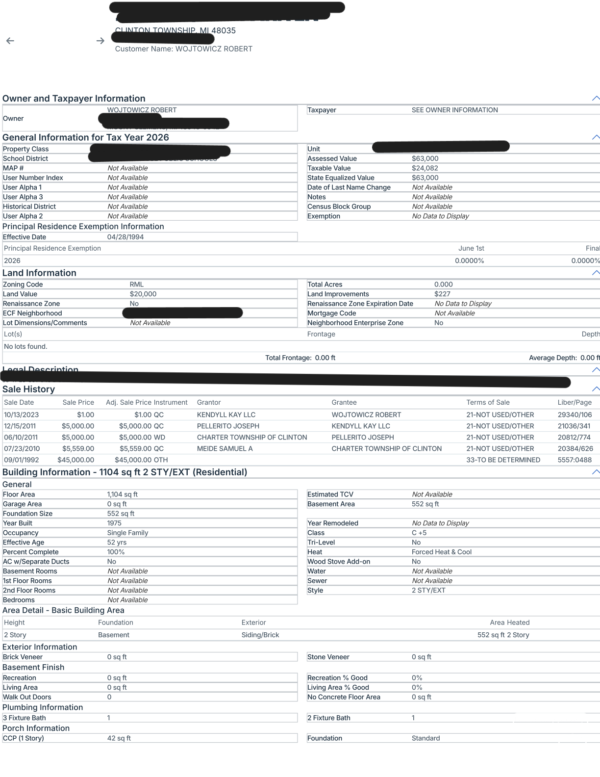 Public property record associated with Kendyll Kay LLC and Robert Wojtowicz, document 27